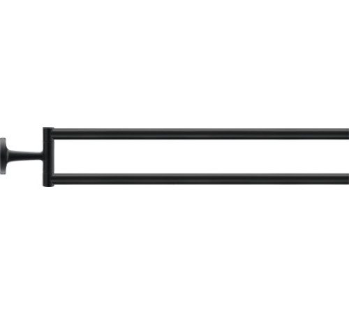 Полотенцедержатель двойной Duravit Starck T чёрный матовый 0099414600
