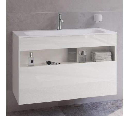 Тумба под раковину KEUCO STAGELINE 1000x490x625 мм 1 ящик с сифоном белый 32872 300000