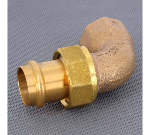 Угольник переходной Viega Sanpress 90° 28х1 пресс-В разъёмное соединение бронза 128159