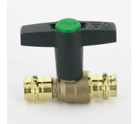 Кран шаровой Viega Easytop 18 пресс бронза SC-Contur высокая Т-образная ручка 746384