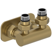 Угловое подключение Сунержа EU50 2 x НР G 1/2 / 2 x НГ G 3/4 золотой шелк матовый 32-1536-1234