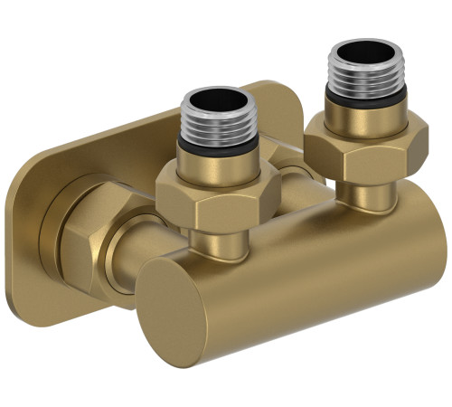Угловое подключение Сунержа EU50 2 x НР G 1/2 / 2 x НГ G 3/4 золотой шелк матовый 32-1536-1234