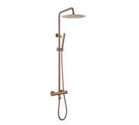 Душевая стойка Boheme Uno с термостатом и верхним душем Copper Brushed 468-T-CB