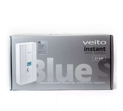 Водонагреватель проточный Veito BLUE S 12 12 кВт BLUE S 12