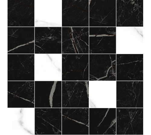 Декор мозаичный Laparet Total чёрный 25х25 см MM34108