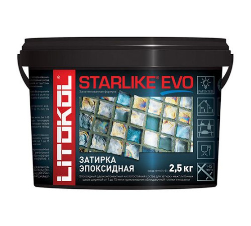 Эпоксидная затирка Litokol Starlike EVO S.125 Grigio Cemento 2.5 кг L0485170003