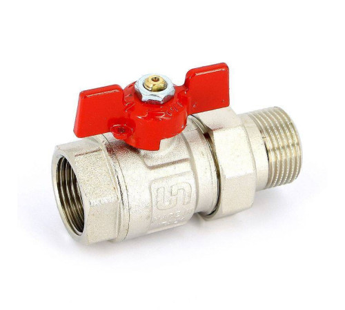 Кран шаровой Uni-Fitt 1 НВ полнопроходной бабочка с разъемным соединением 113T4000