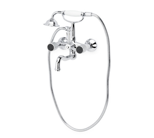 Смеситель для ванны Boheme Royal Cristal с душевым комплектом хром 273-Royal/CRST black