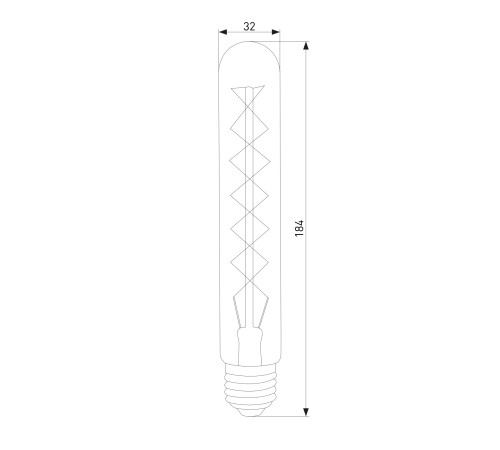 Ретро лампа Эдисона T32 60W E27 BX113