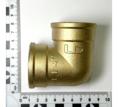 Угол резьбовой 90° ВВ LD Pride 1 1/4 латунь LD.65.512.32