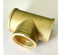 Тройник резьбовой LD 1 1/4 ВВВ латунный LD.65.514.32
