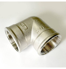 Угол резьбовой 90° ВВ LD Pride 1 1/2 никелированная латунь LD.67.512.40