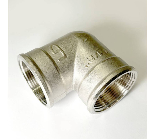 Угол резьбовой 90° ВВ LD Pride 1 1/2 никелированная латунь LD.67.512.40