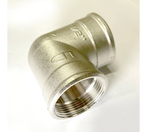 Угол резьбовой 90° ВВ LD Pride 1 1/2 никелированная латунь LD.67.512.40