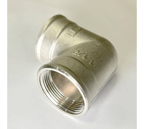 Угол резьбовой 90° ВВ LD Pride 1 1/2 никелированная латунь LD.67.512.40