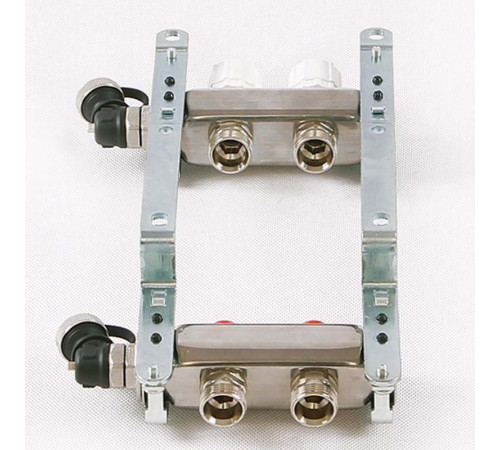 Коллекторная группа из нержавеющей стали Uni-Fitt 315S с регулировочными и термостатическими вентилями 1 x 3/4 EK 2 выхода 451I4302