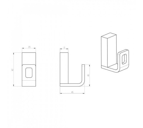 Крючок для ванной подвесной Boheme Q хром 10946-CR