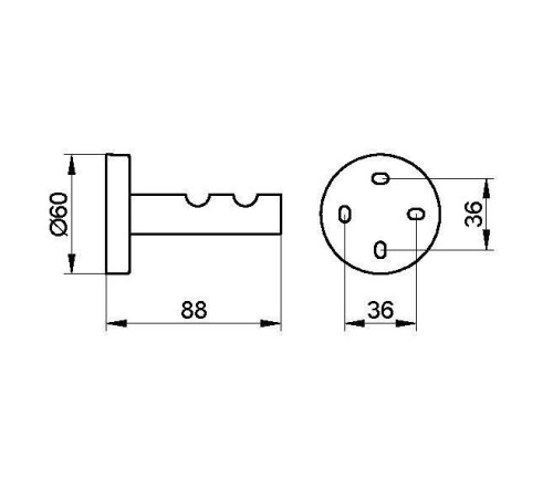 Крючок для полотенца KEUCO Edition 90 хром 19015 010000