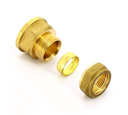 Муфта обжимная Tiemme 1100 18 мм х 3/4 ВР латунная 1100026