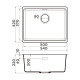 Кухонная мойка Omoikiri Kata 54-U-SA Artgranit 54x42 см бежевый 4993424