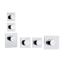 Внешняя часть термостата Bossini Outlets Z031203.094 HighFlow круглая ручка Шлифованный никель