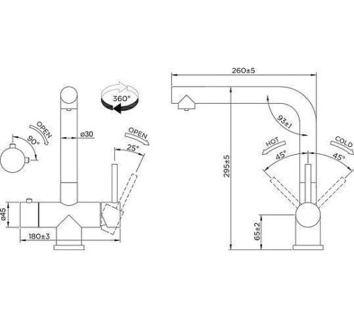 Смеситель для кухни Omoikiri Takamatsu-BN под фильтр нержавеющая сталь 4994085