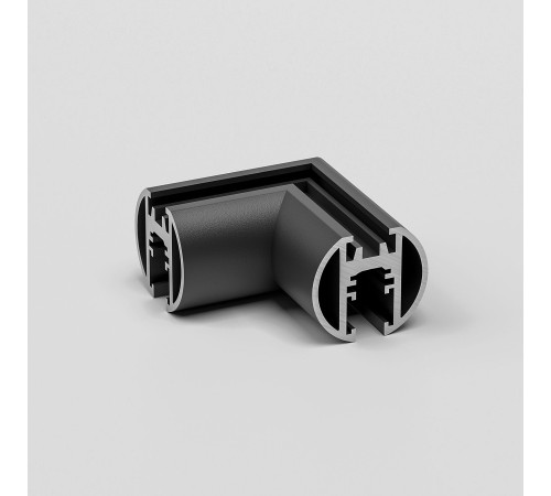Mini Magnetic Коннектор угловой для накладного шинопровода Round черный 85215/00