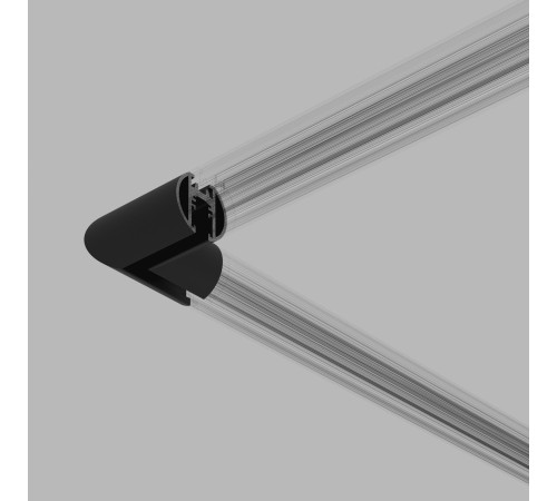 Mini Magnetic Коннектор угловой для накладного шинопровода Round черный 85215/00
