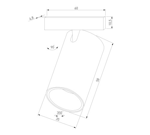 Mini Magnetic Трековый светильник 5W 3000K белый/черный 85201/01