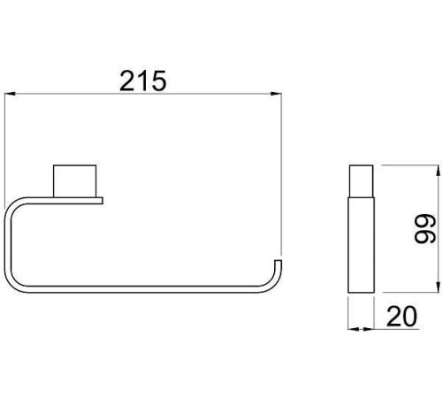 Полотенцедержатель Allen Brau Infinity хром 6.21010-00