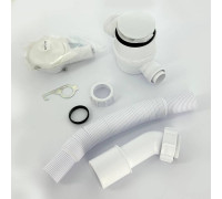 Слив-перелив для ванны McAlpine L=330-700 мм раздвижной выход 40/50 мм белый MRB11-WH