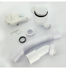 Слив-перелив для ванны McAlpine L=330-700 мм раздвижной выход 40/50 мм белый MRB11-WH