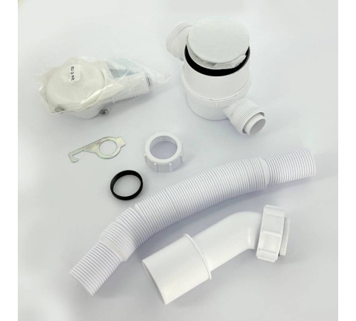 Слив-перелив для ванны McAlpine L=330-700 мм раздвижной выход 40/50 мм белый MRB11-WH