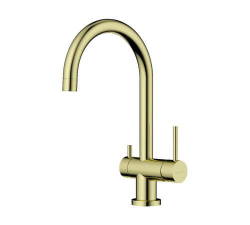 Смеситель для кухни Omoikiri Yamada LG с подключением фильтра светлое золото 4994479