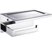 Держатель туалетной бумаги подвесной Boheme New Venturo с крышкой chrome 10311-CR