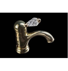 Смеситель для раковины Boheme Crystal золото 281-CRST