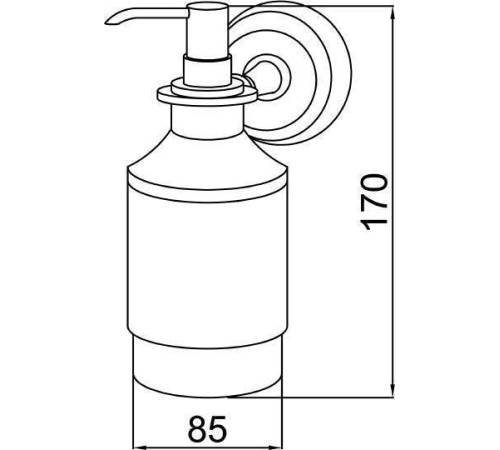 Дозатор для жидкого мыла подвесной Boheme Medici бронза 10617