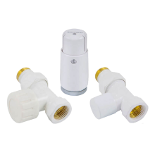 Комплект подключения радиаторный прямой Schlosser STANDARD MINI 1/2 с термоголовкой MINI DIAMANT M30x1.5 белый 602200056