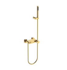 Смеситель для ванны Boheme Stick Spirale с душевым комплектом gold 123-GG.4