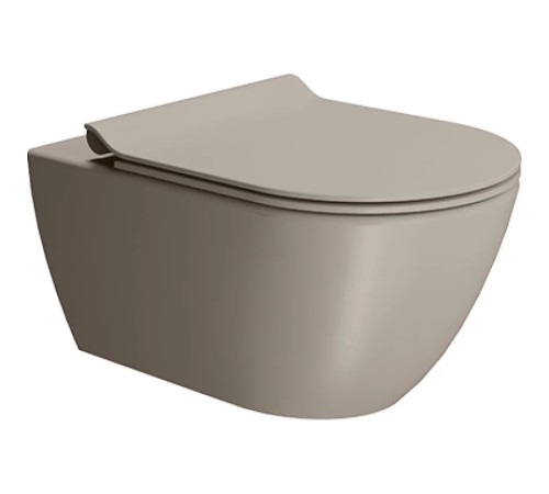 Унитаз подвесной безободковый GSI Pura Swirlflush 2.0 550x360 мм Tortora Matte 8815FR505