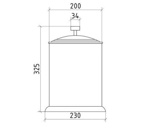 Ведро мусорное напольное Boheme Royal Cristal хром 10934-CR