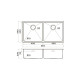 Кухонная мойка Omoikiri Taki 86-2-U/IF Side-LG 86.5x44 см светлое золото 4993792