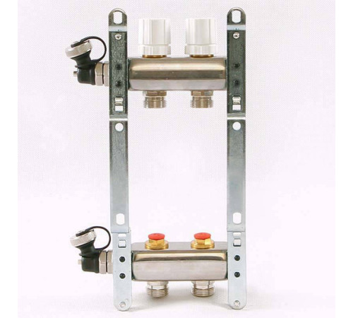 Коллекторная группа из нержавеющей стали Uni-Fitt 315S с регулировочными и термостатическими вентилями 1 x 3/4 EK 2 выхода 451I4302