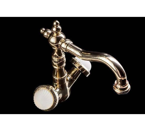 Смеситель для раковины высокий Boheme Satine золото 292-ST