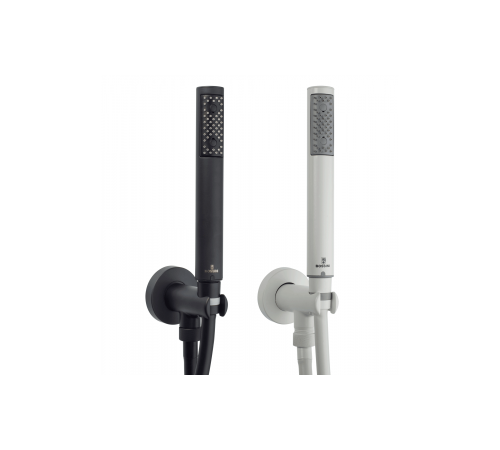 Душевой комплект Bossini Zen с лейкой держателем и шлангом белый матовый C12002C.045