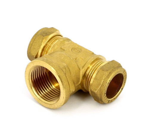 Тройник обжимной с внутренней резьбой Tiemme 22х3/4х22 1000066