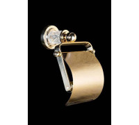 Держатель туалетной бумаги Boheme Murano Cristal с крышкой золото 10901-CRST-G
