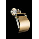 Держатель туалетной бумаги Boheme Murano Cristal с крышкой золото 10901-CRST-G
