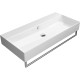 Раковина накладная/подвесная GSI KUBE X 1000х470 мм без отверстия под смеситель с переливом белая глянцевая 9423011