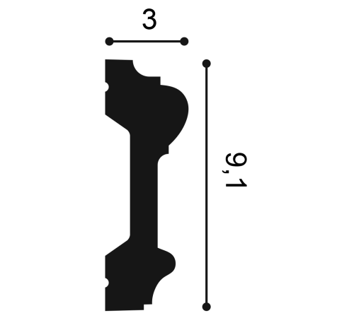 Молдинг Orac Decor New Classics Noblesse P9010